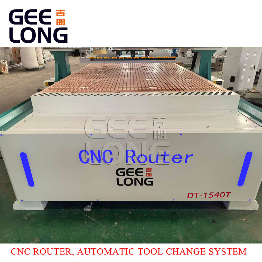 China Geelong konfigurasi CNC router dengan sistem perubahan pisau otomatis China Geelong konfigurasi CNC router dengan sistem perubahan pisau otomatis