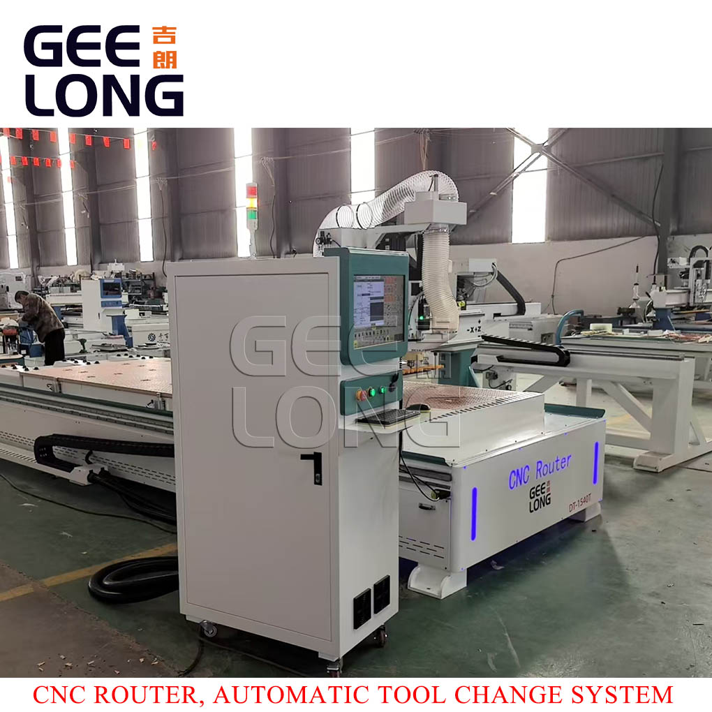 China Geelong konfigurasi CNC router dengan sistem perubahan pisau otomatis China Geelong konfigurasi CNC router dengan sistem perubahan pisau otomatis