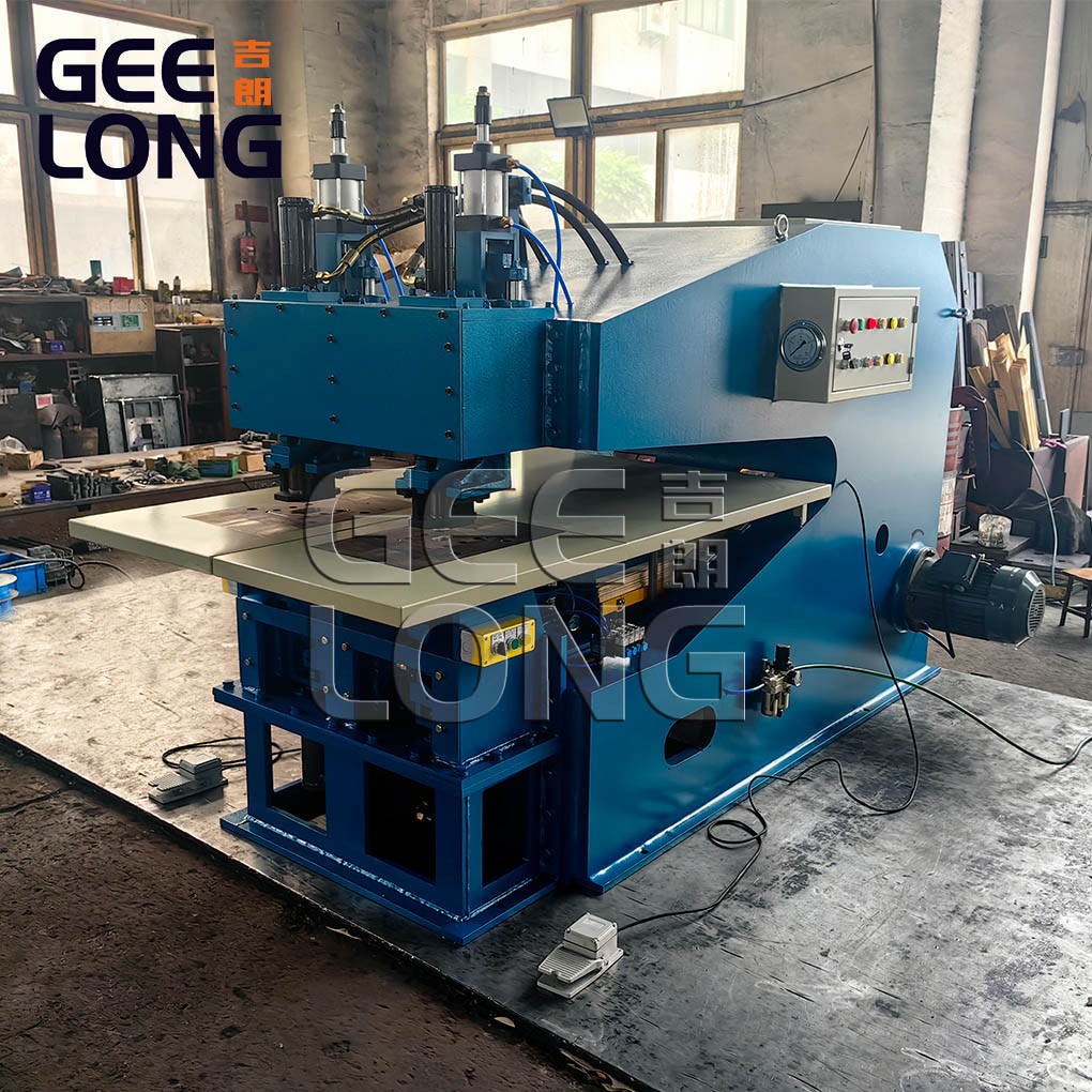 Mesin penambal veneer dua kepala