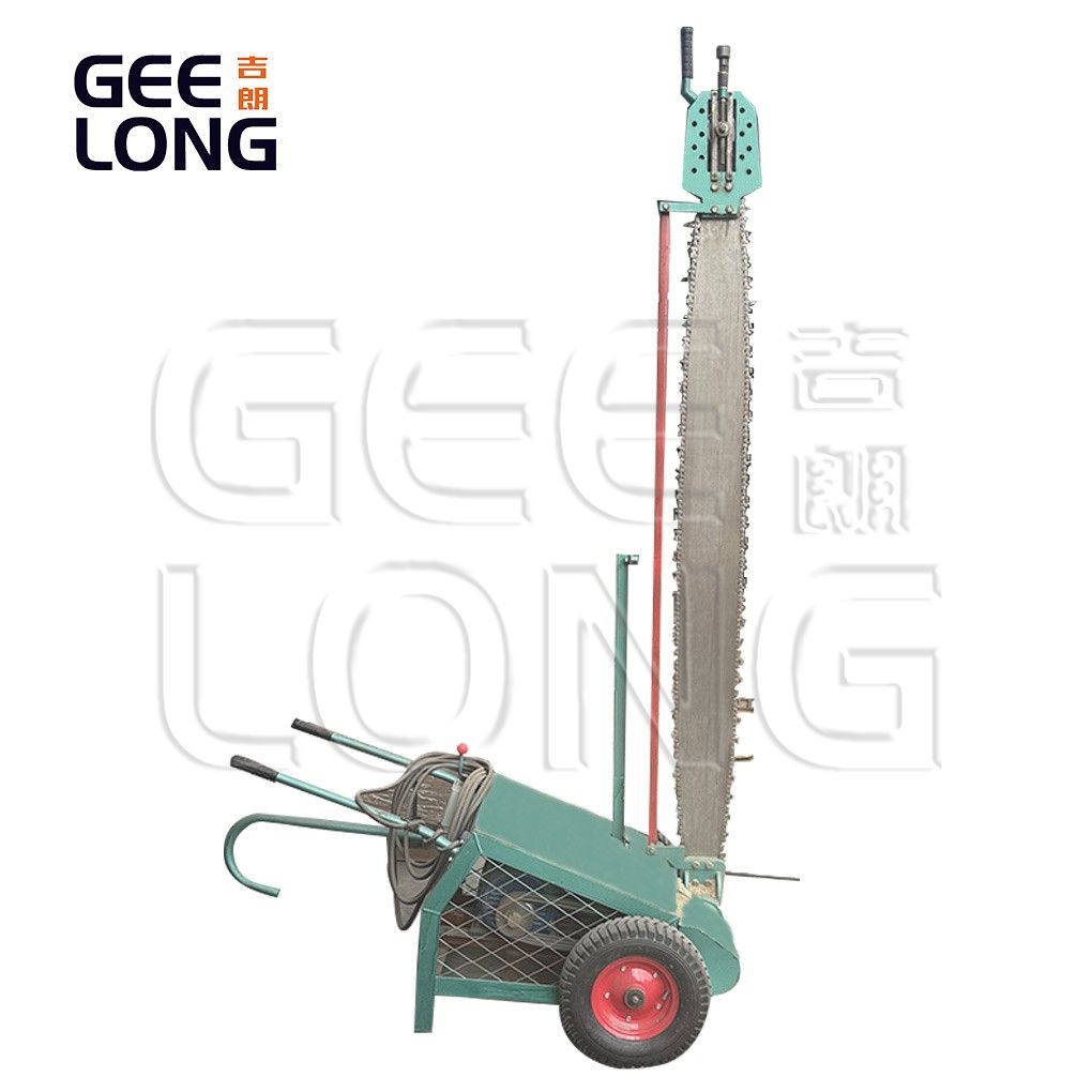 Mesin pemotong rantai kayu gelondongan